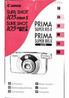 Canon SureShot 105 S manual. Camera Instructions.